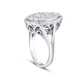 1.30 Karat Pırlanta Trend Damla Yüzük - 2