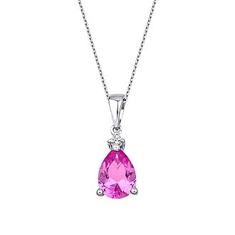 1.32 Karat Pırlanta Pink Safir Kolye - Lizay Pırlanta (1)