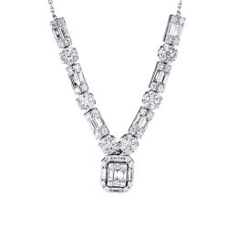 1.36 Karat Pırlanta Baget Kolye - 2