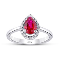 1.44 Karat Pırlanta Yakut Yüzük 