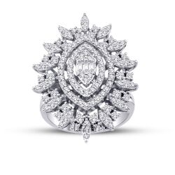 1.48 Karat Pırlanta Baget Yüzük - 1