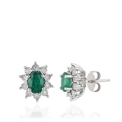 1.60 Carat Emerald Earrings 