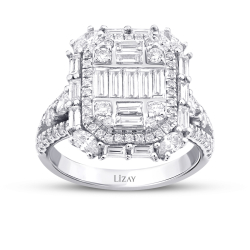 1.68 Karat Pırlanta Baget Yüzük 