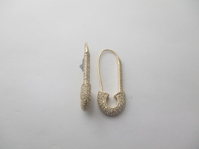 1.87 Karat PIRLANTA KÜPE Fantezi KÜPE 14 AYAR