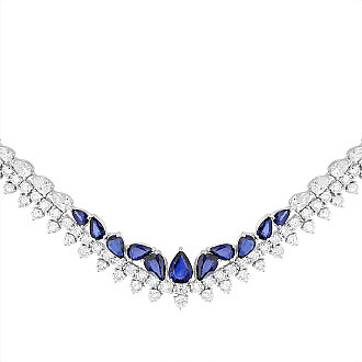 20.23 Karat Pırlanta Safir Gerdanlık - 2