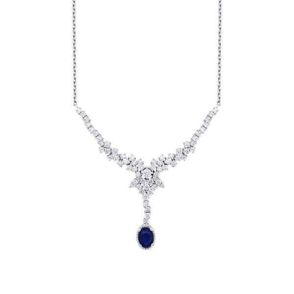 2.05 Karat Pırlanta Safir Gerdanlık - 1