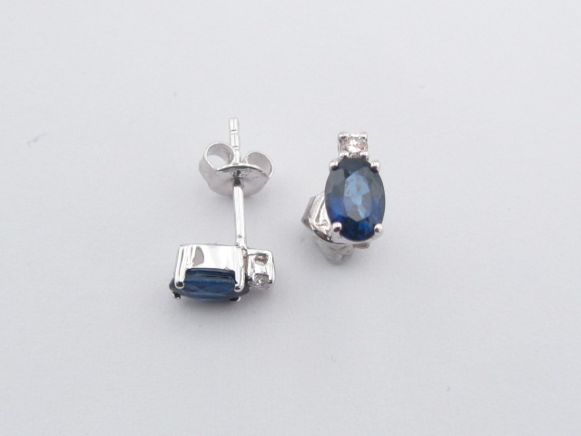 2.18 Karat PIRLANTA KÜPE Safir Fantezi KÜPE 18 AYAR