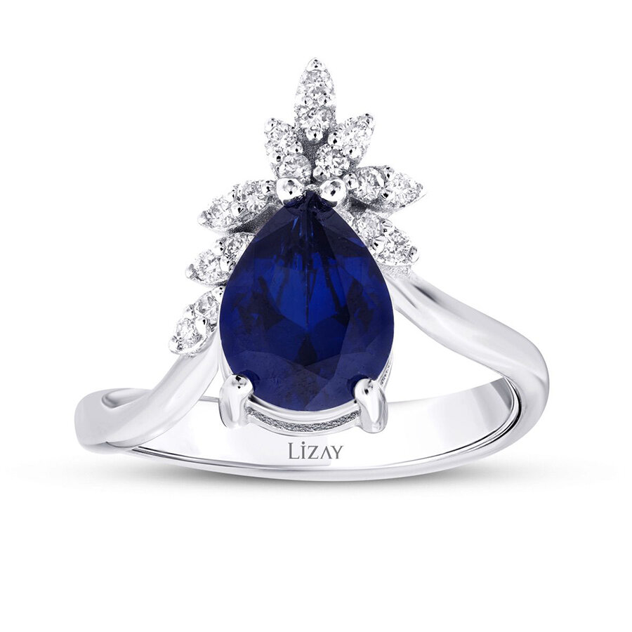 2.19 Karat Pırlanta Safir Yüzük