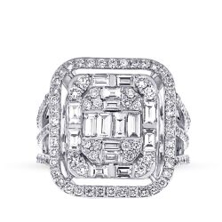 2.64 Karat Pırlanta Baget Yüzük - 1