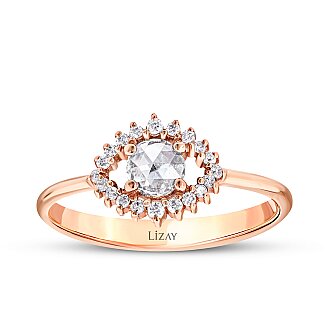 0.24 Karat Pırlanta Elmas Taşlı Trend Yüzük - 1