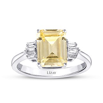 4.06 Karat Pırlanta Fancy Kare Yüzük - 1