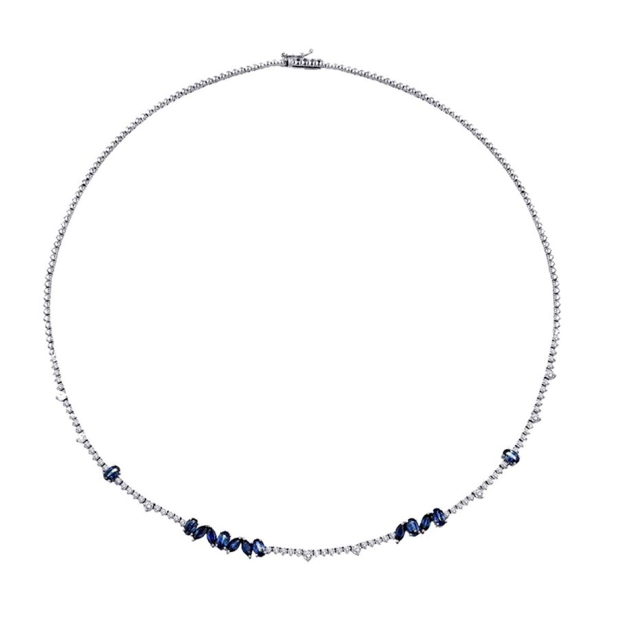 5.99 Karat Pırlanta Safir Gerdanlık