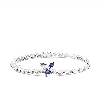 6.80 Karat Pırlanta Safir Bileklik 