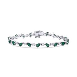 6.03 Karat Pırlanta Zümrüt Bileklik - 1