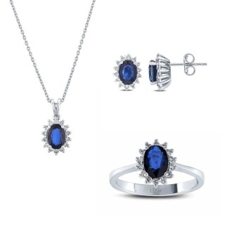 4.53 Karat Pırlanta Safir Set