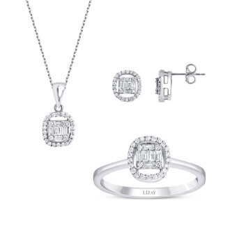 0.66 Karat Pırlanta Baget Set