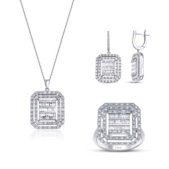 3.22 Karat Pırlanta Baget Set