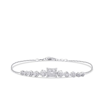 1.58 Karat Pırlanta Baget Çiçek Set - 3