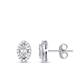 0.21 Karat Pırlanta Damla Baget Set - 4