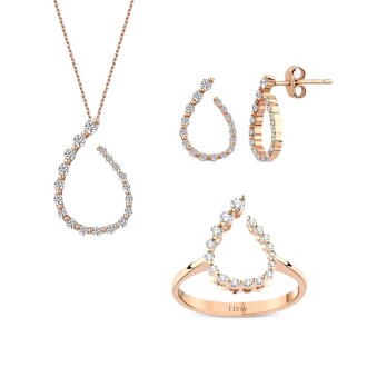 0.87 Karat Pırlanta Rose Set