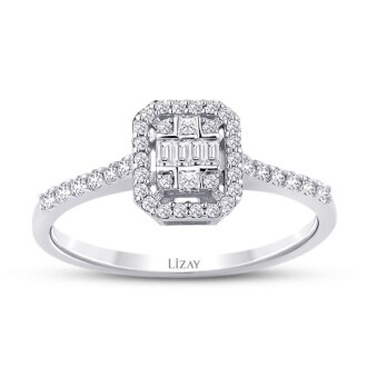 0.88 Karat Pırlanta Baget Mini Set - 3