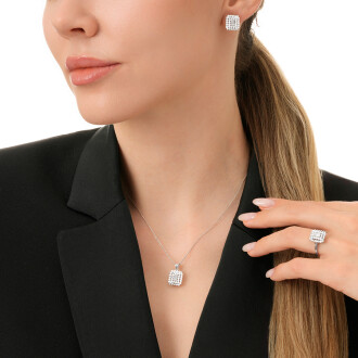 0.35 Karat Pırlanta Baget Set - 5