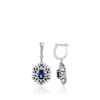 7.21 Karat Pırlanta Baget Safir Set - 4