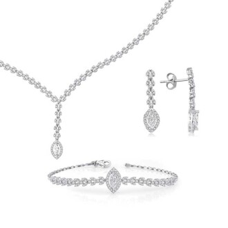 Altın Markiz Taşlı Düğün Seti