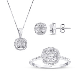 0.77 Karat Pırlanta Baget Set