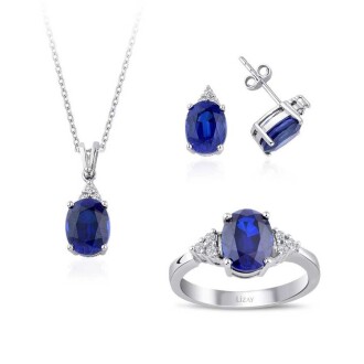 11.56 Karat Pırlanta Safir Set