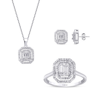 1.05 Karat Pırlanta Baget Set