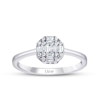 0.87 Karat Pırlanta Baget Yuvarlak Set - 3