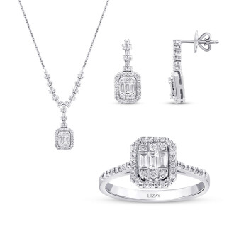 1.39 Karat Pırlanta Baget Set