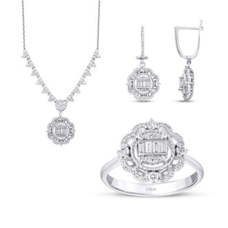 2.13 Karat Pırlanta Baget Set