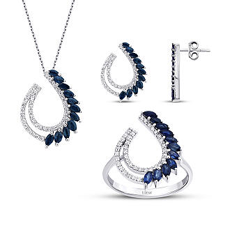 3.24 Karat Pırlanta Safir Trend Set