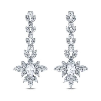 Altın Markiz Taşlı Yaprak Set - 4