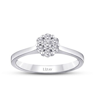 0.88 Karat Pırlanta Trend Çiçekli Set - 4