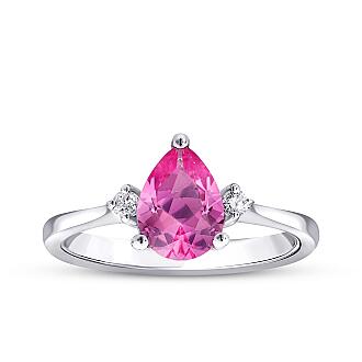 4.79 Karat Pırlanta Pembe Safir Set - 4