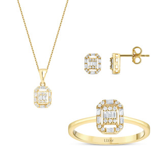 0.61 Karat Pırlanta Baget Set