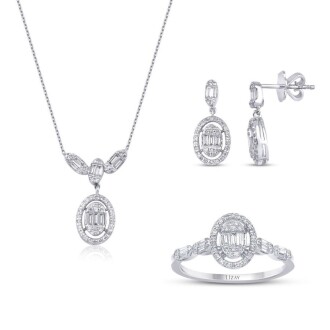 1.07 Karat Pırlanta Baget Set