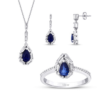 3.00 Karat Pırlanta Safir Set