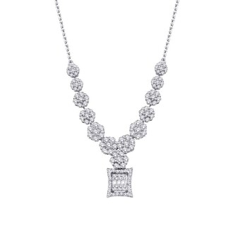 1.58 Karat Pırlanta Baget Çiçek Set - 2