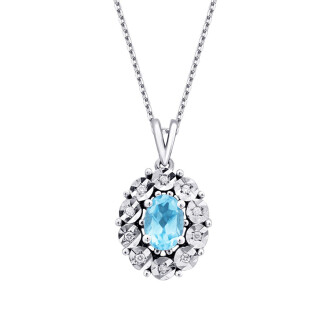2.40 Karat Pırlanta Blue Topaz Set - 2