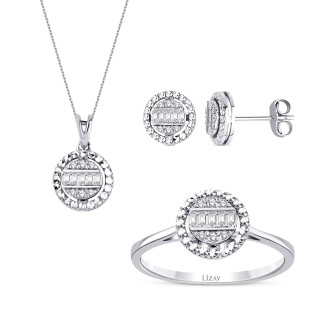 0.39 Karat Pırlanta Baget Set