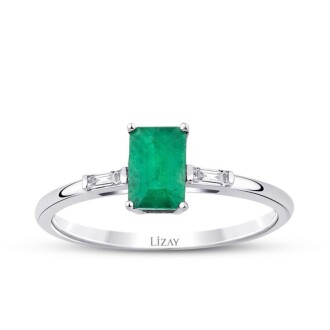 2.32 Karat Pırlanta Zümrüt Set - 3