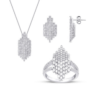 2.42 Karat Pırlanta Baget Set