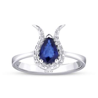 2.51 Karat Pırlanta Damla Safir Set - 4