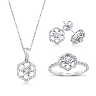 0.64 Karat Pırlanta Çiçek Trend Set