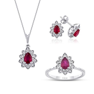 2.93 Karat Pırlanta Yakut Set