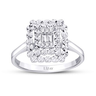 0.35 Karat Pırlanta Baget Set - 4